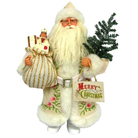 Santa's Workshop 16" Victorian Times Santa Figure By Santasworkshop in White | 8.5" x 5.5" x 16" | Michaels®